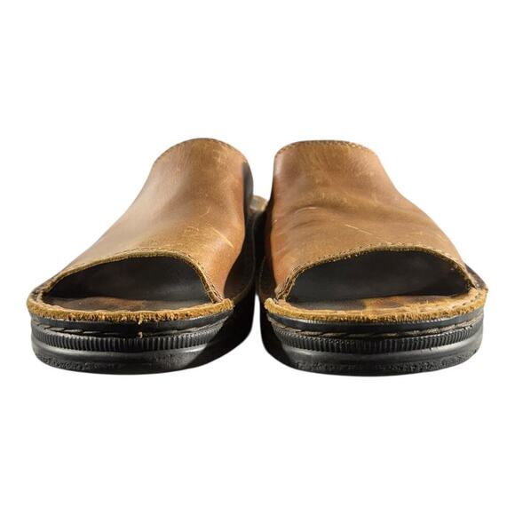Naot Men's Tundra Slide Sandal Brown Leather Size EU 43/ US 10 Slip On